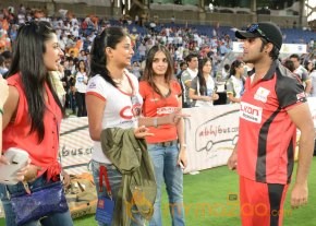 Celebs At Telugu Warriors Vs Bhojpuri Dabanggs CCL 3 Match   photo 2