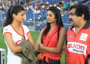 Celebs At Telugu Warriors Vs Bhojpuri Dabanggs CCL 3 Match  