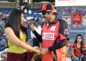 Celebs At Telugu Warriors Vs Bhojpuri Dabanggs CCL 3 Match   photo 16