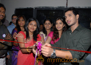 Colours Swathi and Nikhil At Naturals Opening phoots photo 9