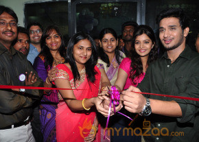 Colours Swathi and Nikhil At Naturals Opening phoots photo 10