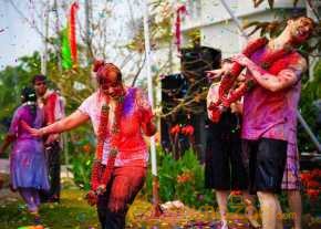 Jagapathi Babu Daughter Celebrating Holi Photos photo 2