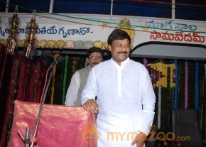 Megastar Chiranjeevi At Film nagar Temple Photos photo 56