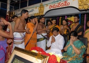 Megastar Chiranjeevi At Film nagar Temple Photos photo 69
