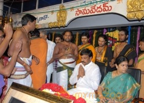 Megastar Chiranjeevi At Film nagar Temple Photos photo 24