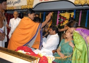 Megastar Chiranjeevi At Film nagar Temple Photos