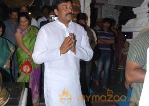 Megastar Chiranjeevi At Film nagar Temple Photos photo 36