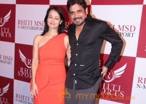 Nagarjuna Amala Tabu at Dhoni’s Bike Racing team Launch Gallery photo 7