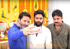 Nithin, Pawan Kalyan,Trivikram New movie Launch Photos photo 10