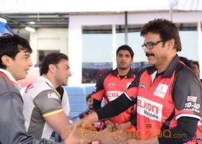 Telugu Warriors & Mumbai Heroes Teams At LB Stadium  photo 74