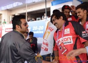 Telugu Warriors & Mumbai Heroes Teams At LB Stadium  photo 60