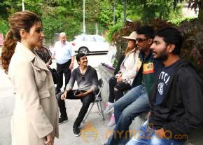 Raasi Khanna in Bengal Tiger Telugu Movie Working Stills photo 3
