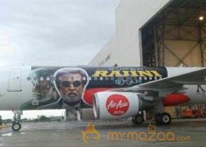Rajini Craze - First Time in Indian Film History - 'Kabali' painted on International Flights