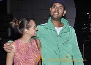 Yuvraj Singh and Hazel Keech