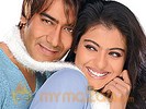 Touching gesture of Ajay and Kajol