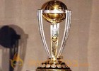 ICC World Cup trophy a 60 cm high silver-gold structure 