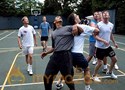 Preisdent Playing Basket Ball