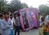 26 killed as bus falls off a bridge after collision.